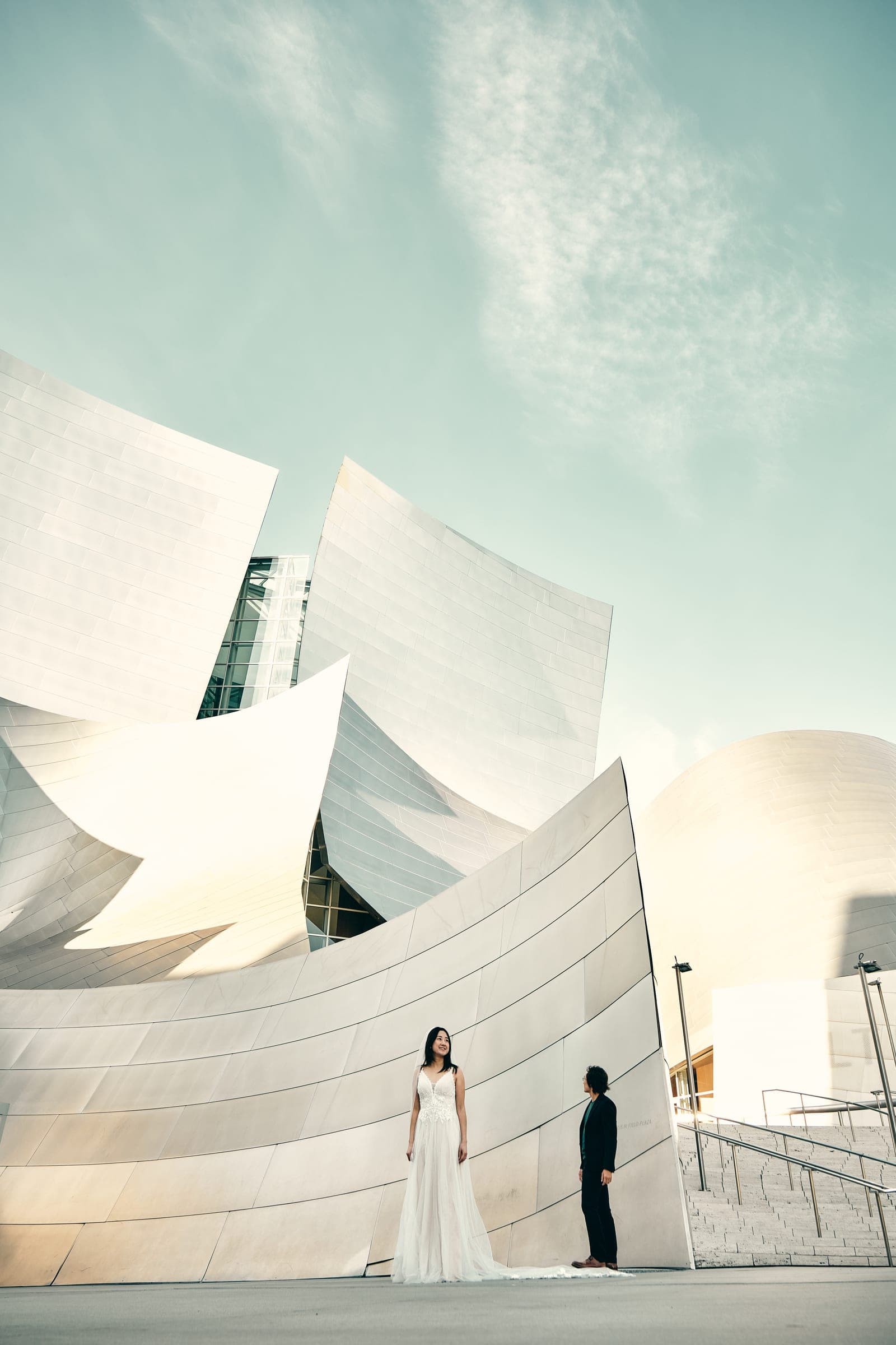 Quang & Hien — Walt Disney Concert Hall — pre-wedding photography in Downtown Los Angeles, CA — photo 1