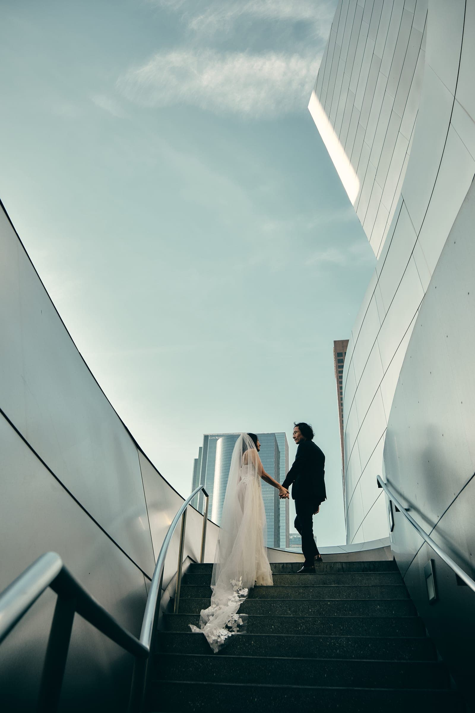 Quang & Hien — Walt Disney Concert Hall — pre-wedding photography in Downtown Los Angeles, CA — photo 6