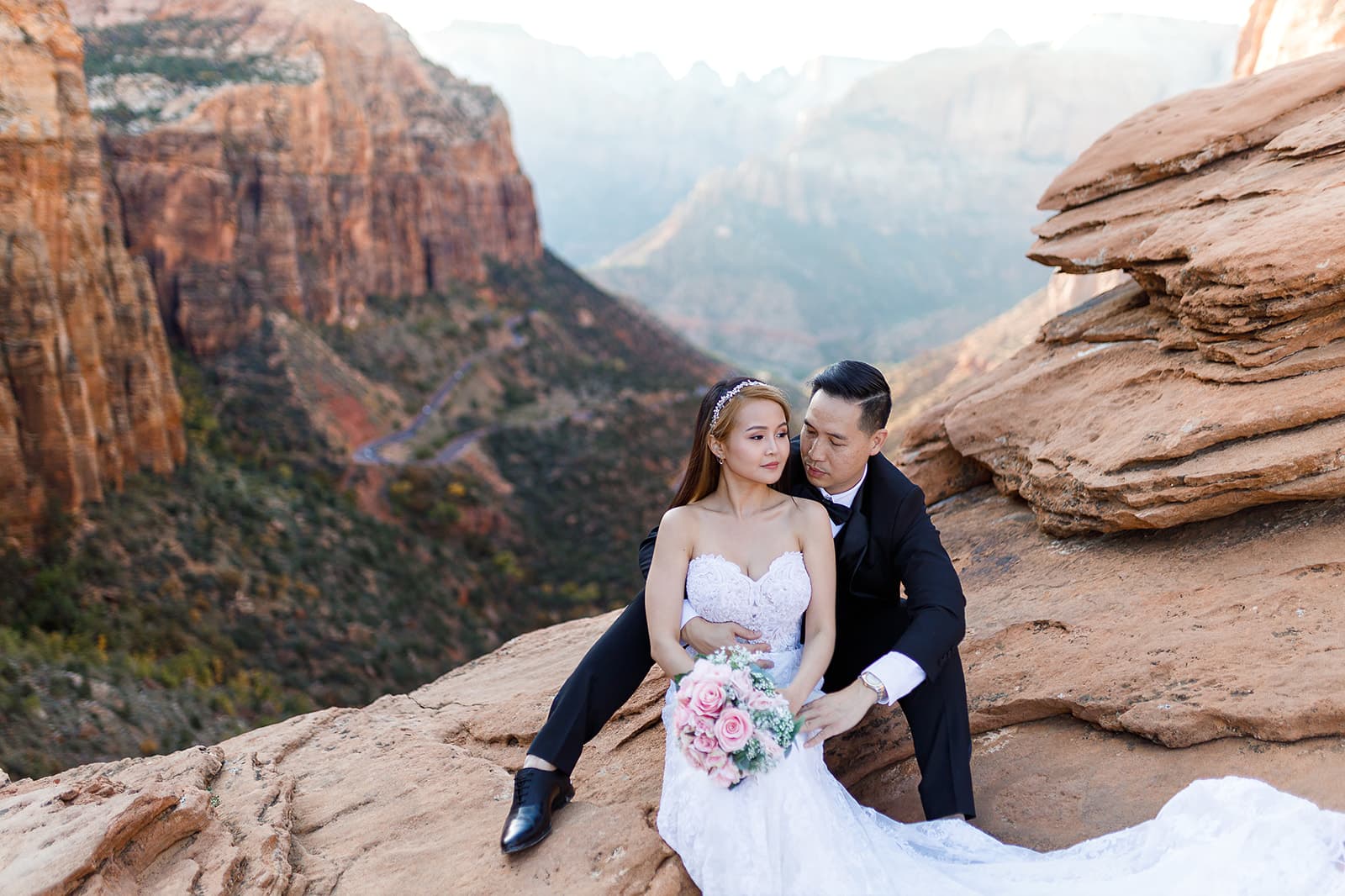 Yen & Jaden — Zion Overlook Scene — photo 4