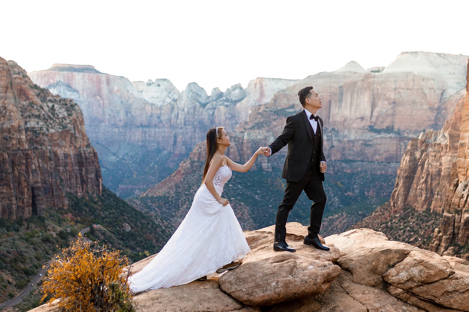 Yen & Jaden — Zion Overlook Scene — photo 41
